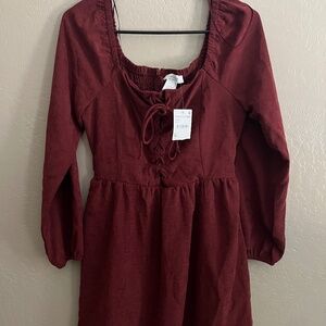 NWT Kirious Los Angeles Burgundy Dress